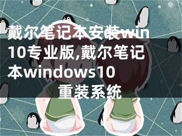 戴爾筆記本安裝win10專業(yè)版,戴爾筆記本windows10重裝系統(tǒng)