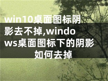 win10桌面圖標(biāo)陰影去不掉,windows桌面圖標(biāo)下的陰影如何去掉