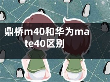 鼎橋m40和華為mate40區(qū)別