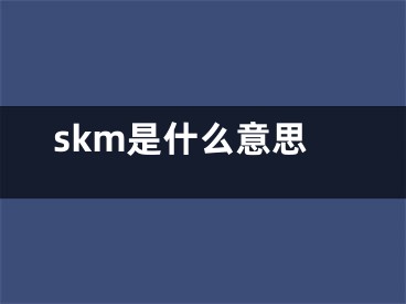 skm是什么意思