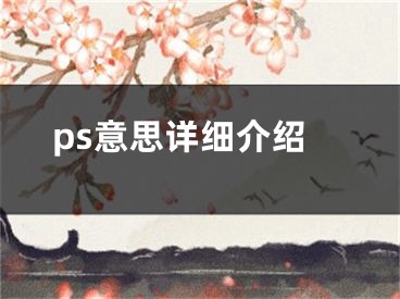 ps意思詳細(xì)介紹