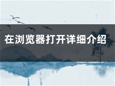 在瀏覽器打開詳細(xì)介紹