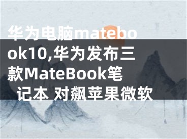 華為電腦matebook10,華為發(fā)布三款MateBook筆記本 對飆蘋果微軟