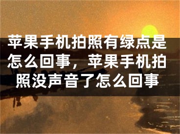 蘋果手機拍照有綠點是怎么回事，蘋果手機拍照沒聲音了怎么回事