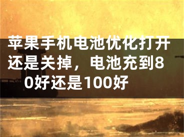 蘋果手機電池優(yōu)化打開還是關(guān)掉，電池充到80好還是100好