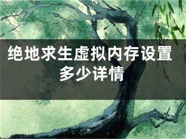 絕地求生虛擬內(nèi)存設(shè)置多少詳情