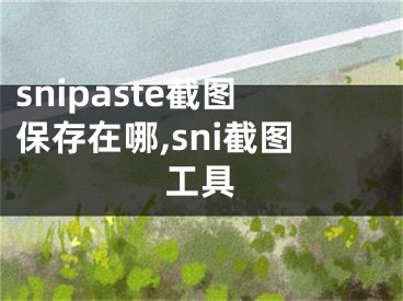 snipaste截圖保存在哪,sni截圖工具