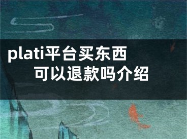 plati平臺(tái)買東西可以退款嗎介紹