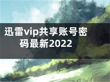 迅雷vip共享賬號(hào)密碼最新2022