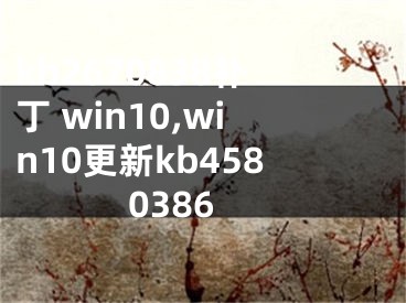 kb2670838補(bǔ)丁 win10,win10更新kb4580386