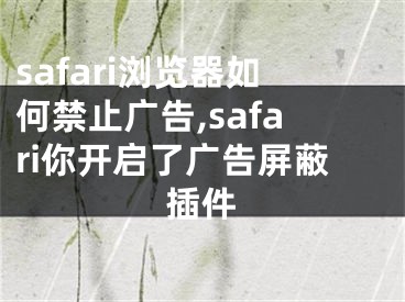 safari瀏覽器如何禁止廣告,safari你開啟了廣告屏蔽插件