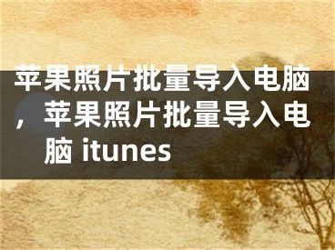 蘋果照片批量導(dǎo)入電腦，蘋果照片批量導(dǎo)入電腦 itunes