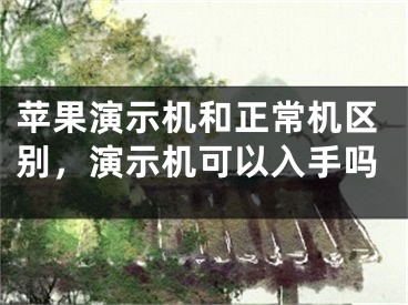 蘋果演示機(jī)和正常機(jī)區(qū)別，演示機(jī)可以入手嗎