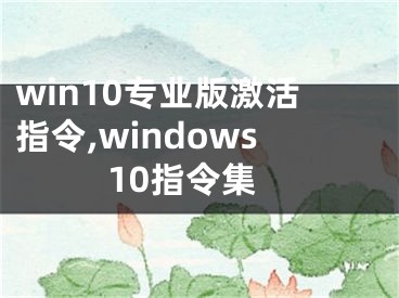 win10專業(yè)版激活指令,windows10指令集