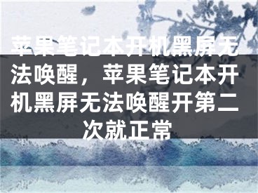 蘋果筆記本開機黑屏無法喚醒，蘋果筆記本開機黑屏無法喚醒開第二次就正常