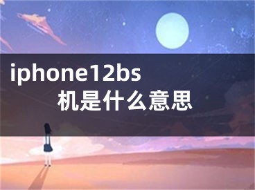 iphone12bs機(jī)是什么意思