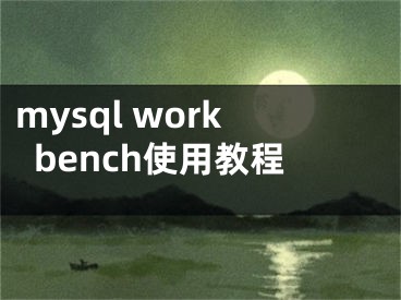 mysql workbench使用教程