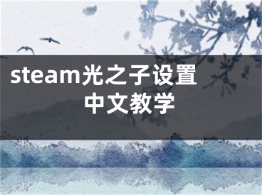 steam光之子設(shè)置中文教學