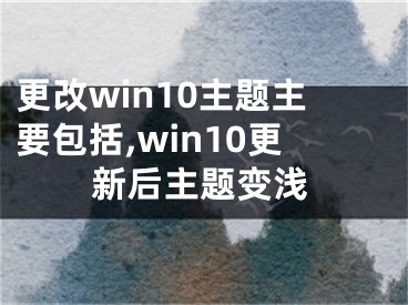 更改win10主題主要包括,win10更新后主題變淺