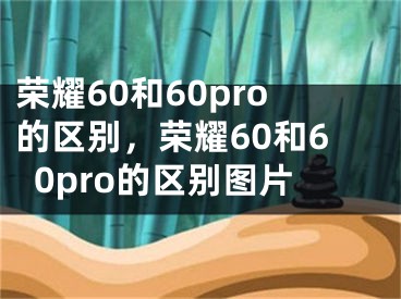 榮耀60和60pro的區(qū)別，榮耀60和60pro的區(qū)別圖片