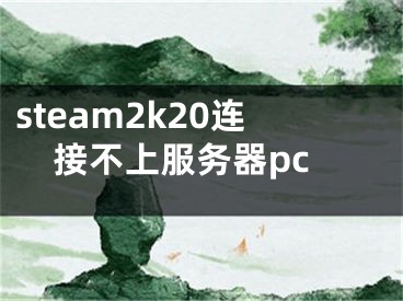 steam2k20連接不上服務器pc