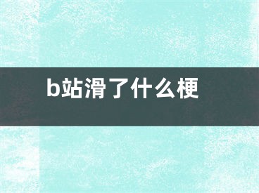 b站滑了什么梗