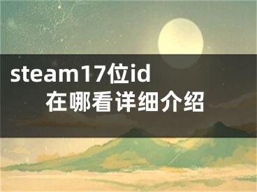 steam17位id在哪看詳細介紹