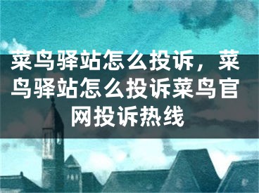 菜鳥驛站怎么投訴，菜鳥驛站怎么投訴菜鳥官網(wǎng)投訴熱線