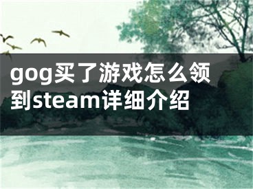 gog買了游戲怎么領到steam詳細介紹