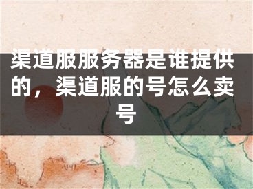 渠道服服務器是誰提供的，渠道服的號怎么賣號