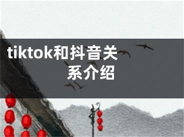 tiktok和抖音關(guān)系介紹