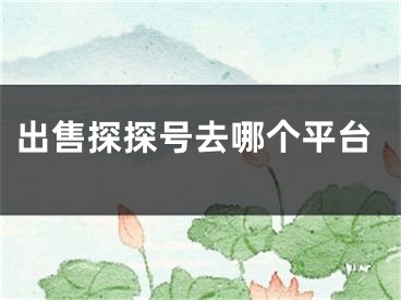 出售探探號去哪個平臺