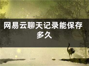 網(wǎng)易云聊天記錄能保存多久