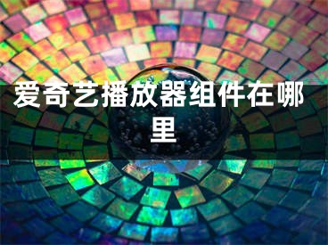 愛奇藝播放器組件在哪里