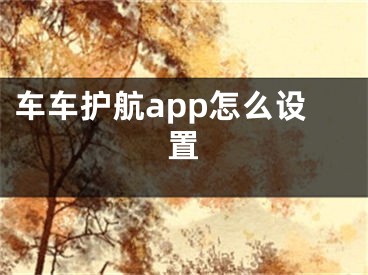 車車護航app怎么設置