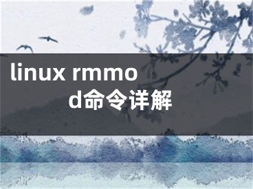 linux rmmod命令詳解