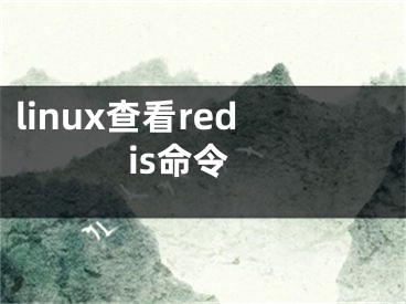 linux查看redis命令