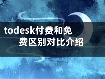 todesk付費(fèi)和免費(fèi)區(qū)別對比介紹