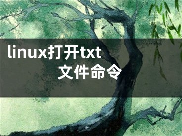 linux打開(kāi)txt文件命令