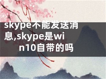 skype不能發(fā)送消息,skype是win10自帶的嗎