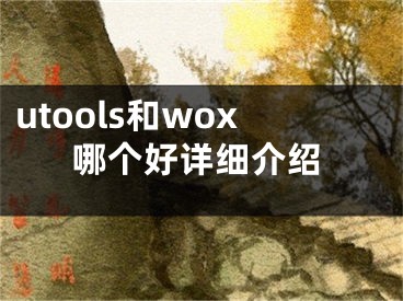 utools和wox哪個好詳細(xì)介紹