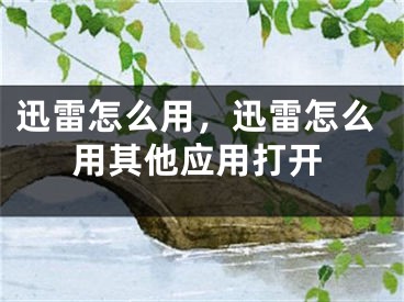 迅雷怎么用，迅雷怎么用其他應(yīng)用打開