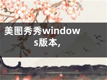 美圖秀秀windows版本,