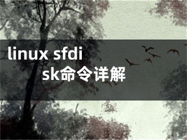 linux sfdisk命令詳解