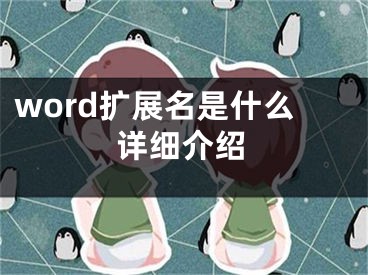 word擴(kuò)展名是什么詳細(xì)介紹