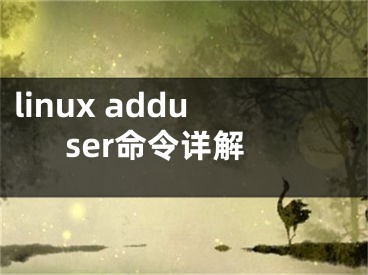 linux adduser命令詳解