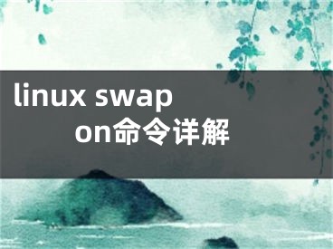 linux swapon命令詳解