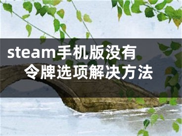 steam手機(jī)版沒(méi)有令牌選項(xiàng)解決方法