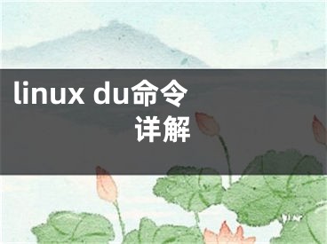 linux du命令詳解