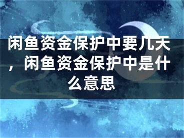 閑魚(yú)資金保護(hù)中要幾天，閑魚(yú)資金保護(hù)中是什么意思